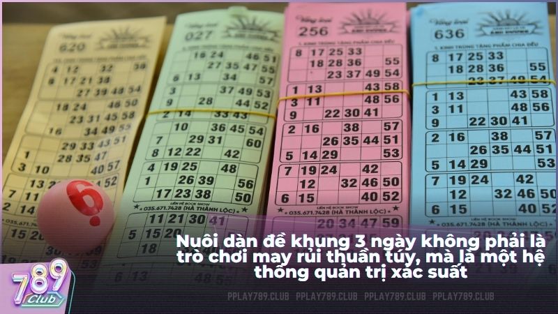 Nuôi dàn đề khung 3 ngày không phải là trò chơi may rủi thuần túy, mà là một hệ thống quản trị xác suất